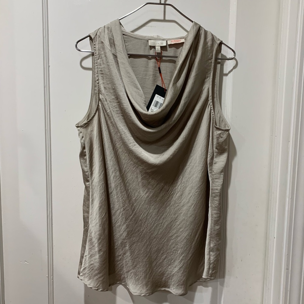 Limited scandal collection NWT women like tan sleeveless blouse